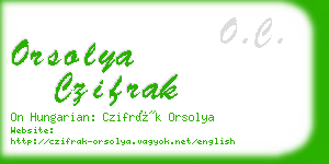 orsolya czifrak business card